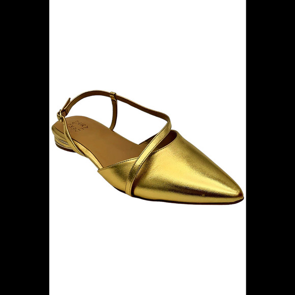 Naturalizer Shoes - Naturalizer Women Hawaii Pointed Toe Slingback Flats Gold - Wide